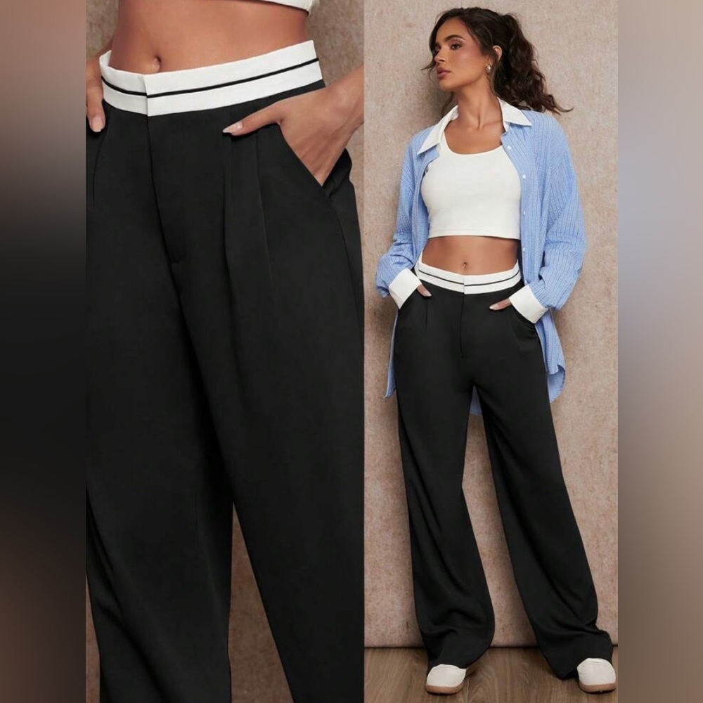 Black Wide-Leg Pants